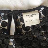 Дамска черна кожена рокля Vero Moda, снимка 5 - Рокли - 38463178