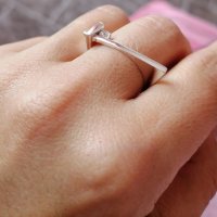 Уникален сребърен пръстен - модел R100, снимка 4 - Пръстени - 32251400