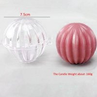 Кръг кълбо топка релефна пластмасова форма за направа на свещ свещи , снимка 1 - Форми - 37480303