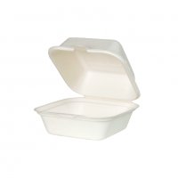 Кутия за бургер и картофки от захарна тръстика 14,3 x 15 x 8,2 cm, 125 бр., снимка 2 - Кутии за храна - 33232298
