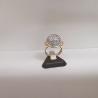Златен пръстен с циркони 7, снимка 1 - Пръстени - 26024807