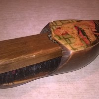 bretagne-дървена обувка и четка-22х8х6см-внос франция, снимка 8 - Колекции - 26783559