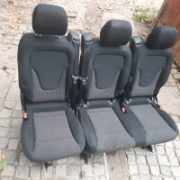 Продавам комфорт 3-ка седалки Мерцедес W447 Vito Viano седалките са с  падащи облегалки, снимка 1 - Части - 44845895