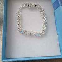 Нова, сребърна гривна с подарък луксозна подаръчна кутия.я, снимка 1 - Гривни - 43355763