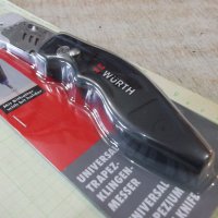 Нож "WÜRTH" макетен с трапецовидно острие и държач за битове, снимка 6 - Ножове - 39204207