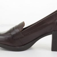 Дамски кожени обувки в тъмнокафяво марка Amparo Infantes, снимка 4 - Дамски обувки на ток - 33471967