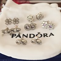 Нови оригинални сребърни обици Pandora 925ALE, снимка 2 - Обеци - 26197317