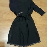 Черна рокля тюл с камъчета , снимка 1 - Рокли - 43237148