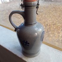 Голяма бутилка керамика, снимка 2 - Антикварни и старинни предмети - 34581721