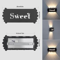 Черен модерен LED стенен аплик "Sweet", 10W, снимка 2 - Лед осветление - 43136215