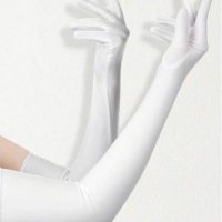 дълги бели ръкавици, снимка 2 - Ръкавици - 43716765