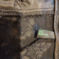 черен панталон Benetton с цип отдолу , снимка 6 - Панталони - 42951348