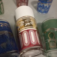 Чашки за ракия от цветно стъкло, снимка 4 - Чаши - 43886757
