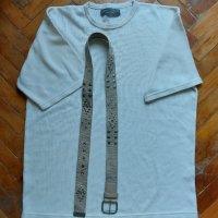 Мъжки брандови дънкови бермуди в комплект "Organic cotton"® с колан и тениска , снимка 6 - Къси панталони - 33562890