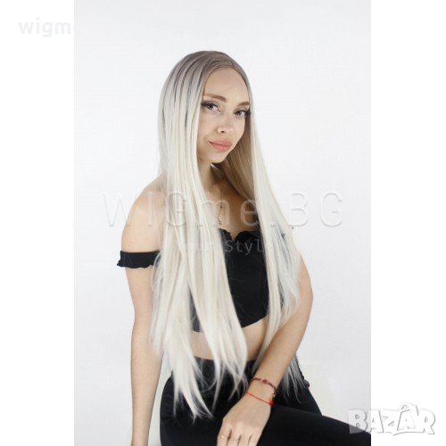 Дълга руса лейс фронт перука Сесилия, снимка 1