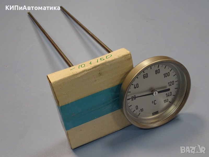 биметален термометър Wika thermometer ф100mm, -10/+150°C, L-500mm, снимка 1