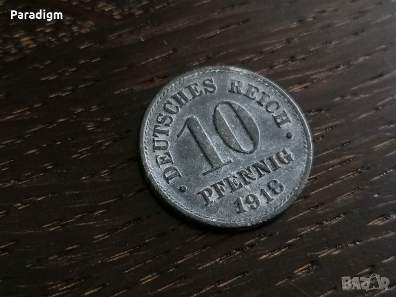 Райх монета - Германия - 10 пфенига | 1918г., снимка 1