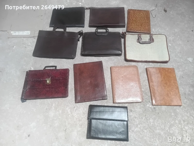 Продавам 11 кожени чанти и папки за документи, снимка 1