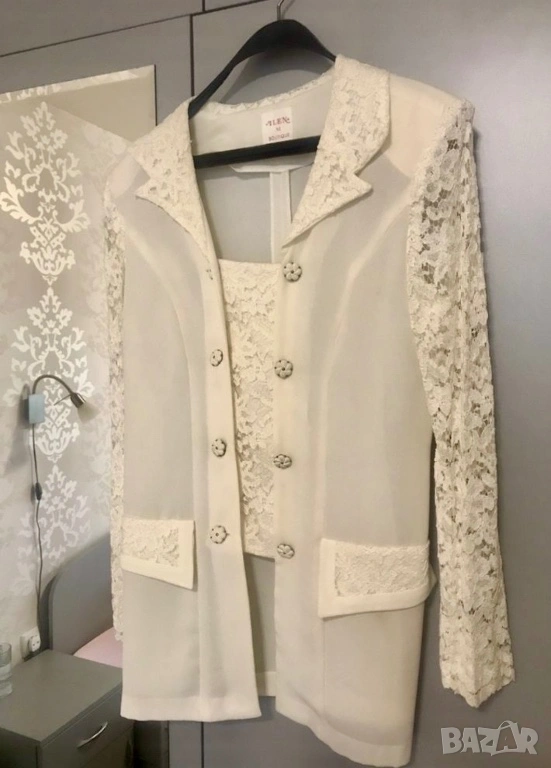 Луксозно сако цвят екрю + подарък още едно сако, снимка 1