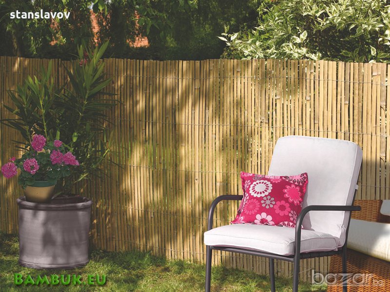 Оградно пано от цепен бамбук 100/500см, снимка 1