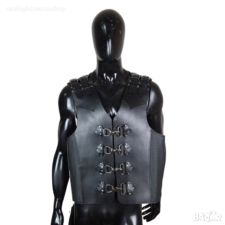 📌 5405 | Custom кожен елек от 3 мм телешка кожа | Ръчна изработка | Размер XL | 499 лв, снимка 1