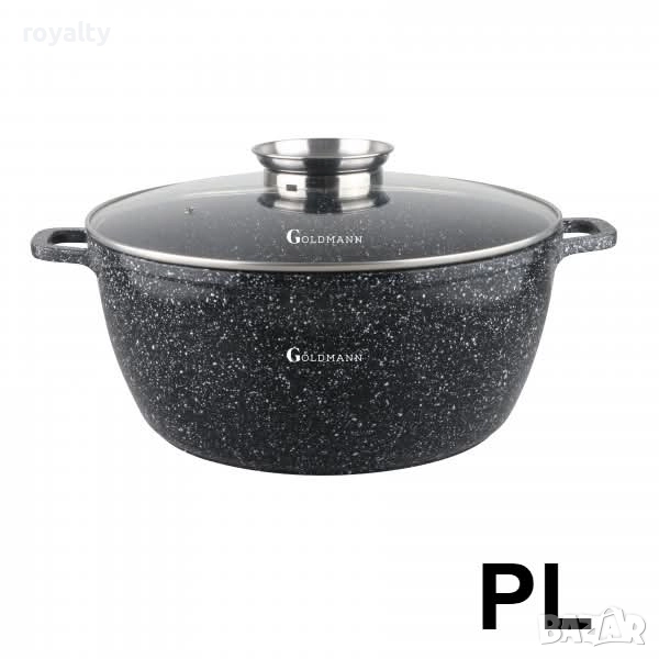 Тенджера Goldmann GM-0320, 20x8.5см.\3л., Лят алуминий, Керам. покр., Индукция, снимка 1
