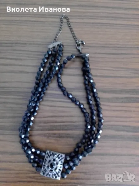 Триредово колие ретро, черно, Орифлейм , снимка 1