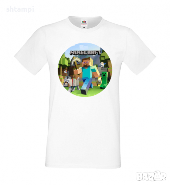 Мъжка тениска майнкрафт Minecraft 4,Minecraft,Игра,Забавление,подарък,Изненада,Рожден Ден., снимка 1
