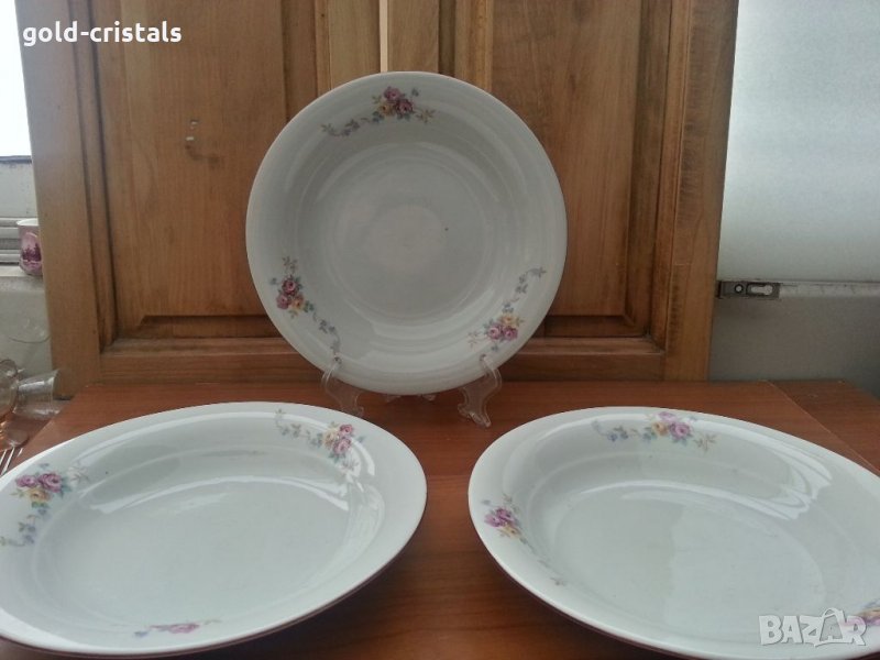 Стар български порцелан чинии дълбоки, снимка 1