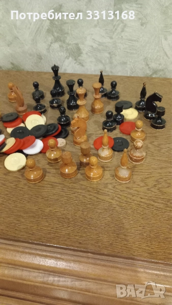 Дървени резервни фигури за шах и табла , снимка 1