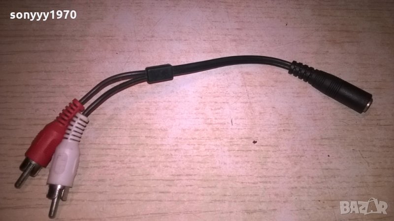 преход-аудиокабел-чинчове към букса за жак 3.5мм, снимка 1