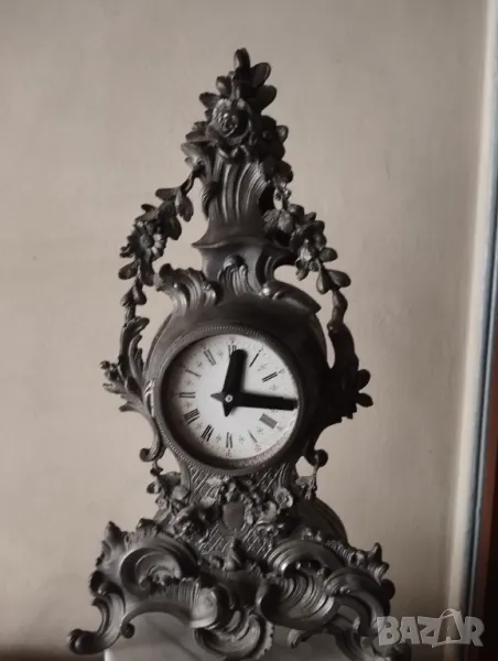 Каминен часовник в стил рококо, снимка 1