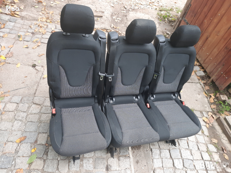 Продавам комфорт 3-ка седалки Мерцедес W447 Vito Viano седалките са с  падащи облегалки, снимка 1