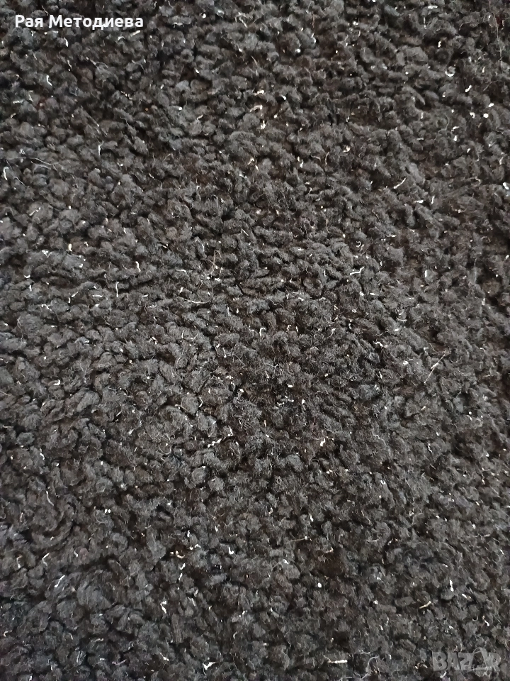 черен килим със сребристо ламе 130/190 см, снимка 1