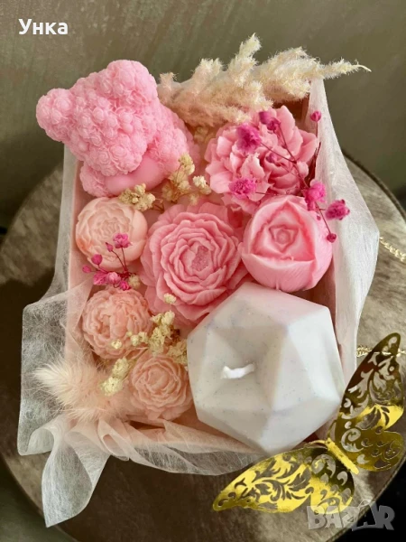 Кошничка с ароматизирани восъчни фигури, снимка 1