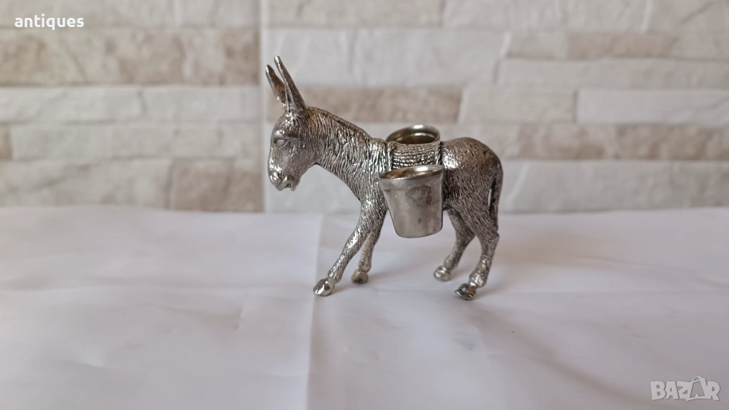 Стара мастилница във фигурата на магаре, снимка 1