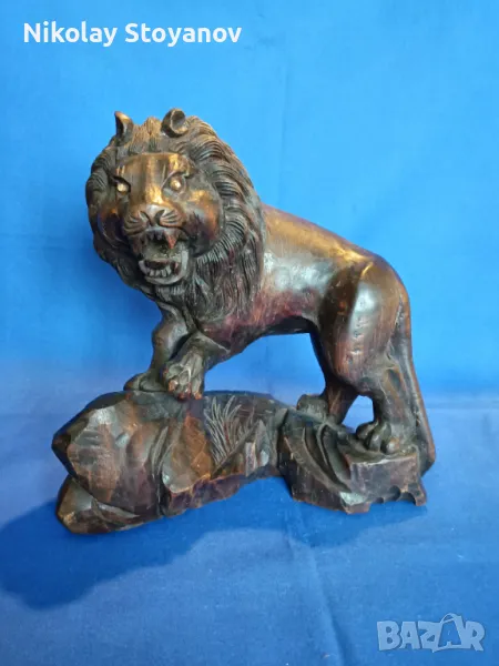 Дървена фигурка на Лъв, снимка 1