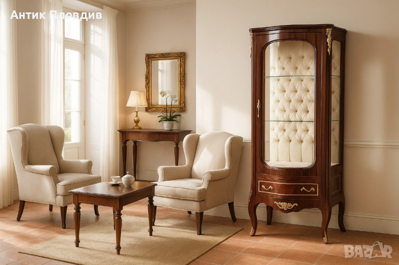 Салонна витрина в стил Louis XV , снимка 1