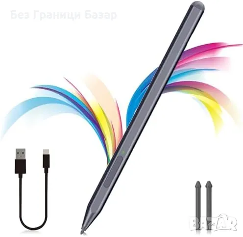 Нов Магнитен стилус за Surface Pro/Go/Laptop с гумичка прецизна Писалка, снимка 1