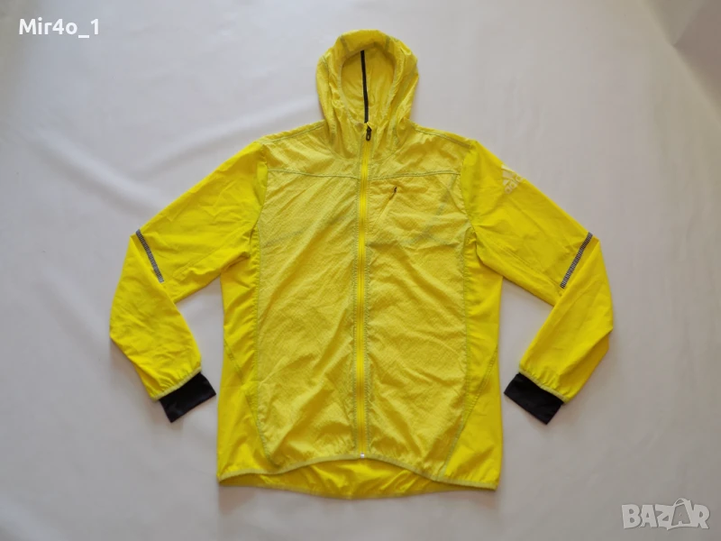 горнище adidas running ветровка суитчър фанела худи яке крос спорт мъжко оригинално жълто L, снимка 1