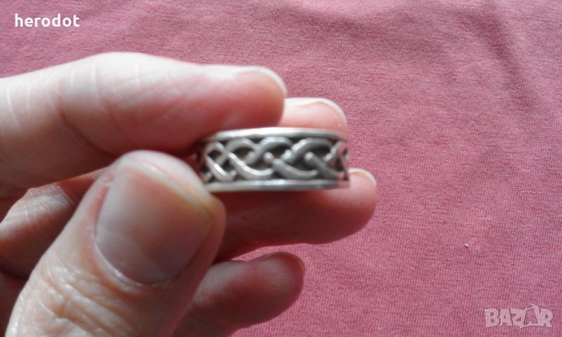 сребърен пръстен - унисекс - красив, стилен, тежкарски - 2, снимка 1