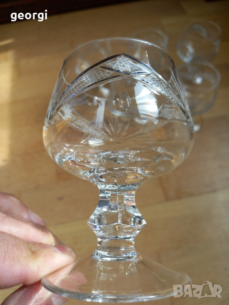 кристални чаши за коняк Бг оловен кристал Рамона, снимка 1