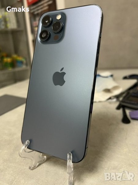 Apple iPhone 12 Pro max 256GB, Pacific Blue, Като нов!, снимка 1