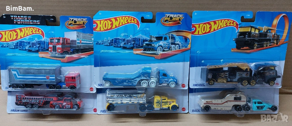 Камиони / колички Hot Wheels - 20 модела  Track Fleet - Nitro Rail, снимка 1