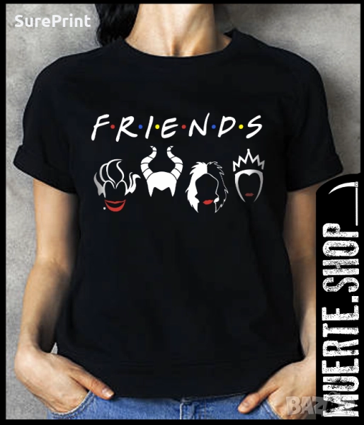 Дамска тениска с щампа DISNEY BAD GIRLS, снимка 1