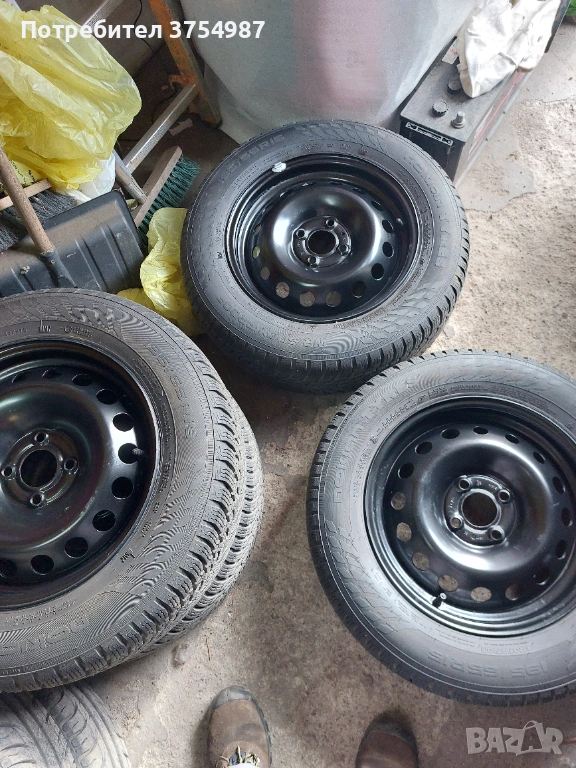 Продавам четири броя железни джанти 15 цола 4х100 - 60.1 за Рено,Дачия , снимка 1