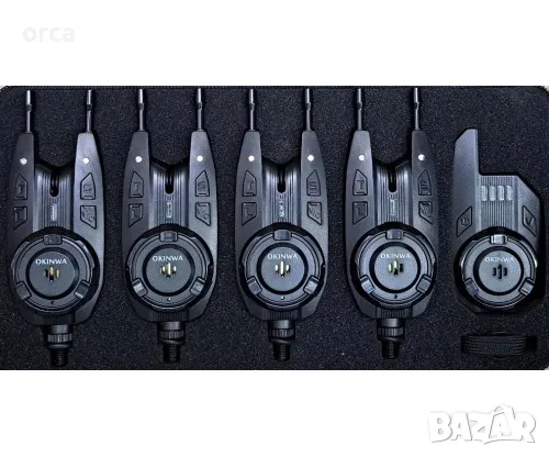 Сигнализатори за шаранджийски риболов OKINWA – комплект 3+1 / 4+1, снимка 1