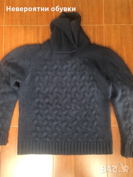 Мъжки пуловер тъмно син XL, снимка 1