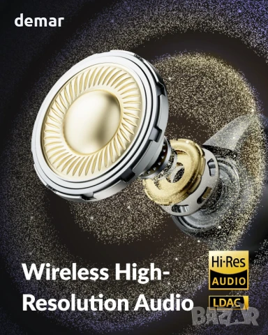 TONEMAY Q6 Отворени слушалки с щипка, LDAC Hi-Res безжично аудио, снимка 2 - Безжични слушалки - 51338323