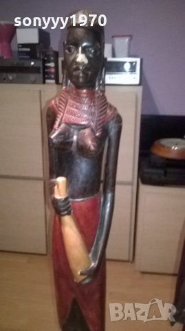 африканско семеиство-92см-10кг-дървени фигури-внос швеицария, снимка 6 - Колекции - 26365357